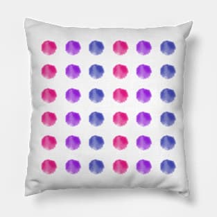 Watercolor Dots - bi pride Pillow