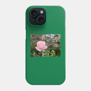 Paris Notre Dame de Paris Pink Rose Bush Phone Case