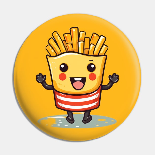 Cute French Fries T-Shirt cute characters Pin by nonagobich