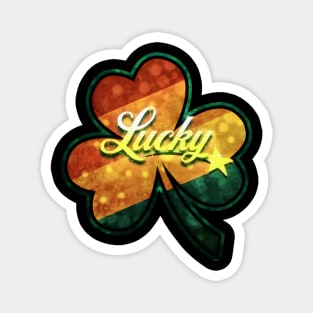 St. Patrick's Day Lucky Shamrocks Clover Design Magnet