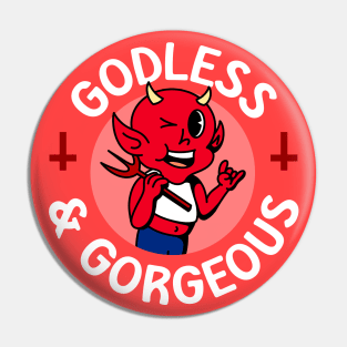 Faithless and Fierce - Cute Queer Atheist Devil Pin