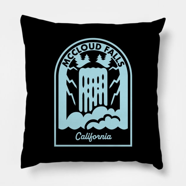 McCloud Falls California Pillow by HalpinDesign