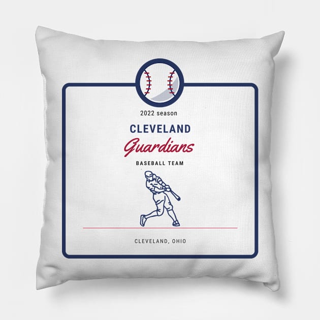 cleveland guardians for baseball lovers 2022 season T-Shirt Pillow by ohsheep