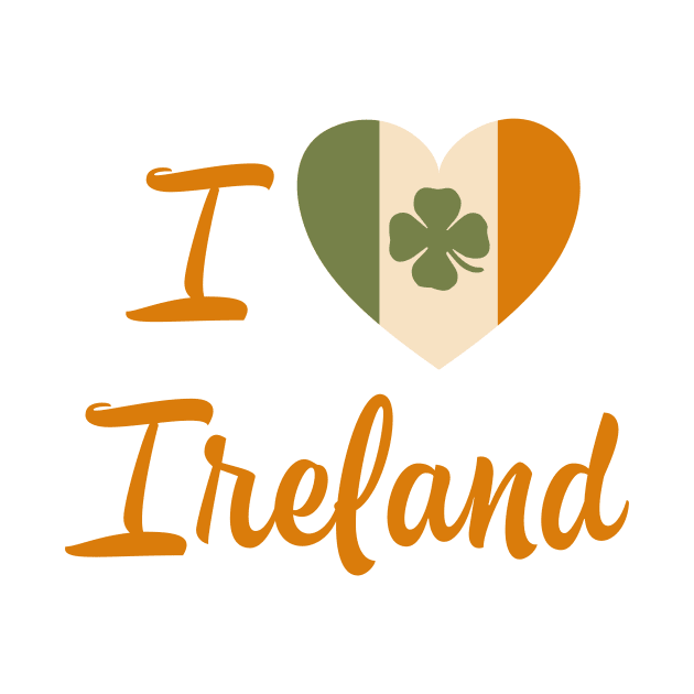 I Love Ireland by MessageOnApparel