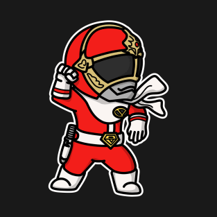 GoggleRed Super Sentai Chibi Style Kawaii T-Shirt