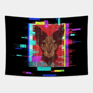 Pharaonic Cat In The Matrix Tapestry