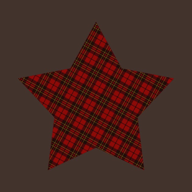 Cool Red Christmas tartan Star by PLdesign