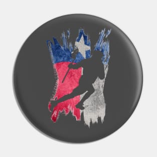 Texas Lacrosse, TX Men's Lacrosse, USA Pin