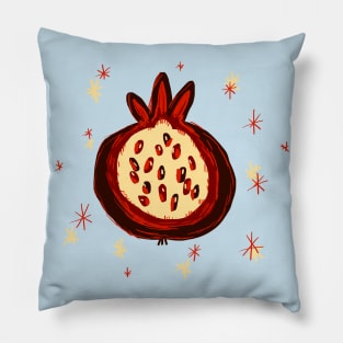 sparkly pomegranate Pillow