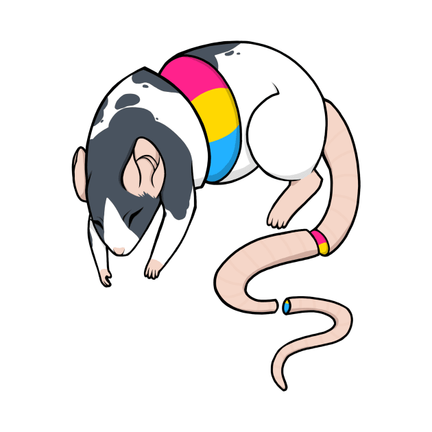 Pansexual Pride Rat by saltuurn