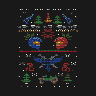 Ugly Red vs Blue Christmas Sweater T-Shirt