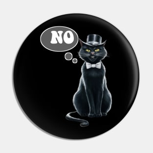 Black Cat says no Pin
