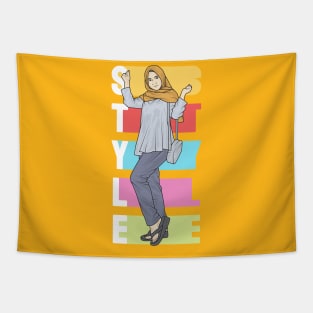 Yellow Hijab Tapestry