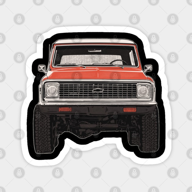 c10 front orange Magnet by Saturasi