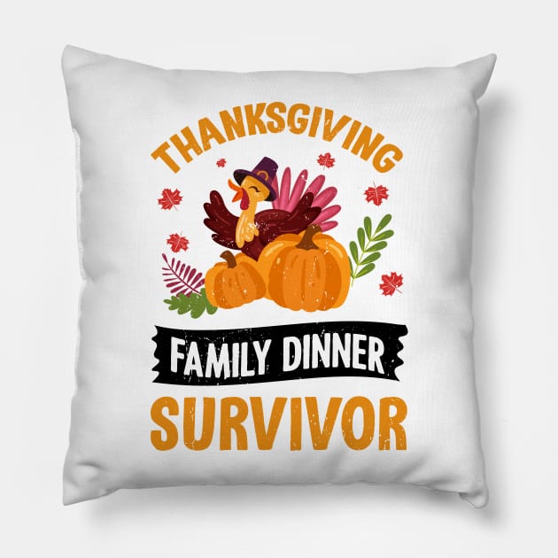 Thanksgiving Turkey,Funny Men Women Thanksgiving,Dabbing Turkey,Autumn Fall Pillow by KRMOSH