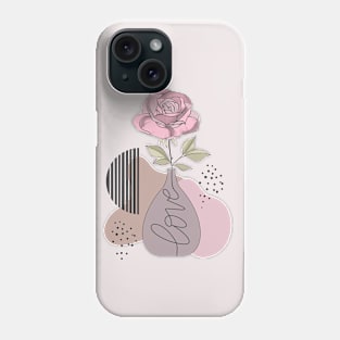 Modern Abstract Art Boho Flowers Phone Case