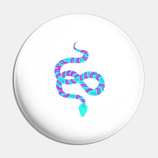 Neon Snakes on Blue Pin