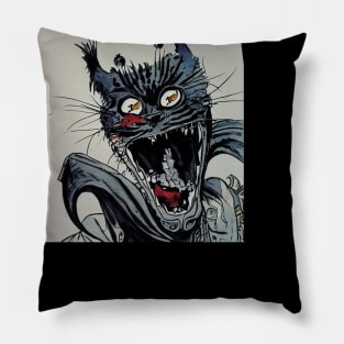 Scream Crazy Cat Pillow