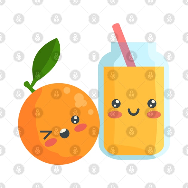 Cute Kawaii Orange Juice by MajorCompany