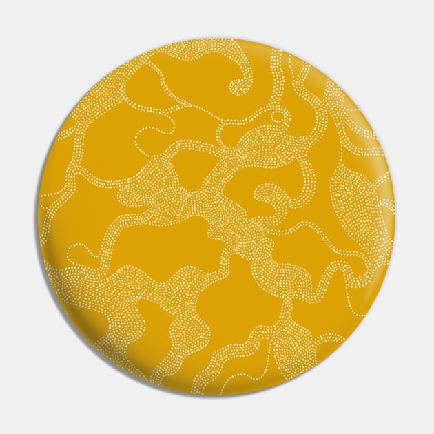 Abstract, Boho Dots In Mustard Pin by matise