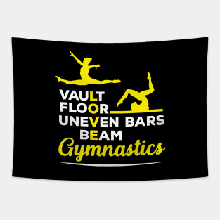 Gymnast Tshirt Love Gymanstics Vault Bars Beam Floor Tapestry