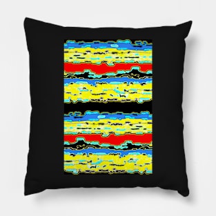 Bush Ants Abstract Digital Var 16 solid background Pillow