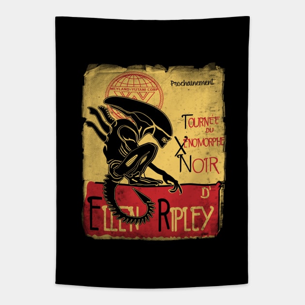 Tournee du xenomorphe noir Tapestry by LegendaryPhoenix