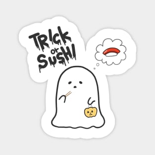 Trick or Sushi Funny Halloween Ghost Anime Food Cute Kawaii Art Magnet