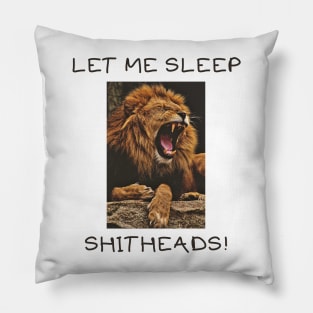 Let me sleep shitheads Pillow