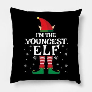 I'm The Youngest Elf Matching Family Christmas Pajama Shirt Pillow