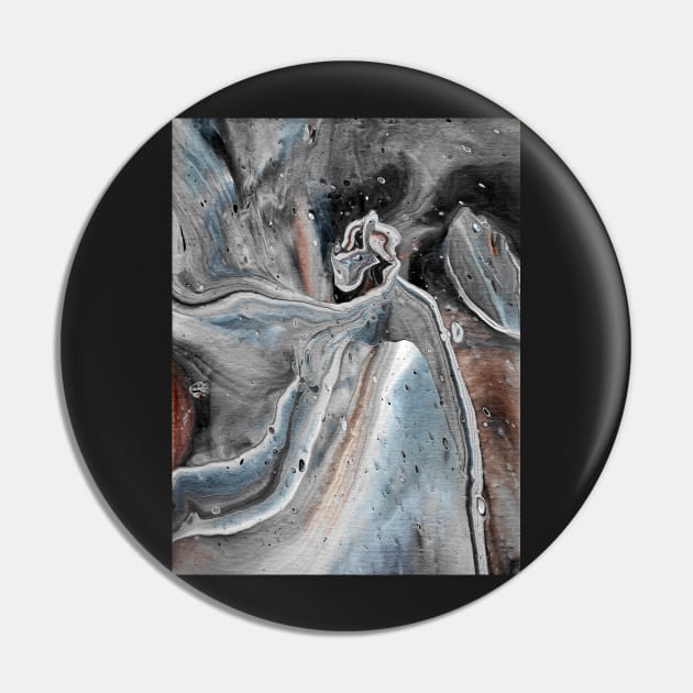 Gray and Brown Acrylic Pour Painting Pin by dnacademic