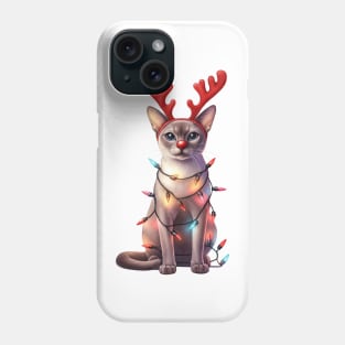 Christmas Red Nose Singapura Cat Phone Case