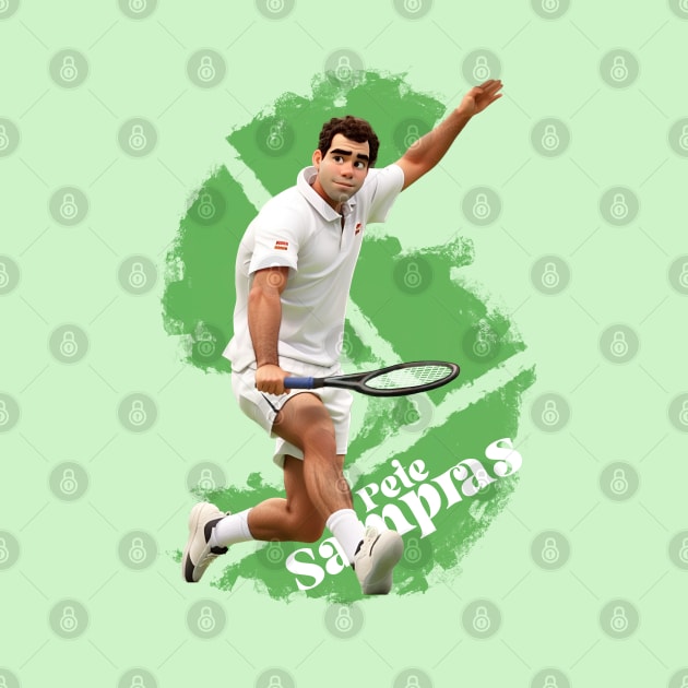 Pete Sampras cartoon by BAJAJU