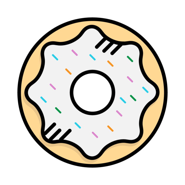 Cute Donut White - Icon by Lionti_design