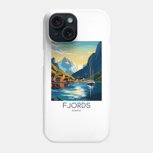 A Pop Art Travel Print of the Fjords - Norway Phone Case