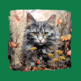 Gray Maine Coon Cat T-Shirt