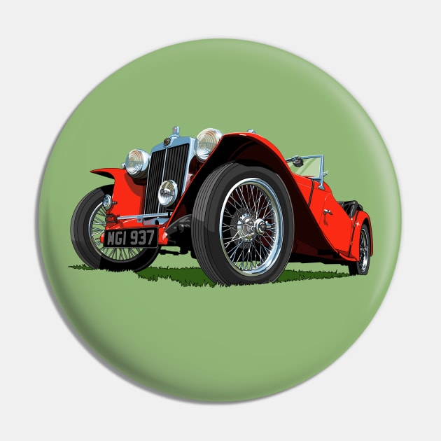 1937 MG Midget in red Pin by candcretro