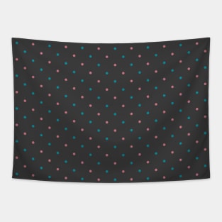 Gray with pink and blue dots Tapestry