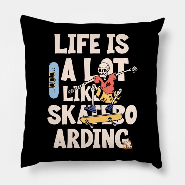 Skater life Pillow by Swagger Spot