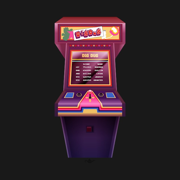 Dig Dug Arcade Game by grantedesigns