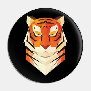 Geometric Tiger Pin