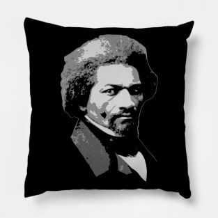 Frederick Douglass Black and White Pillow