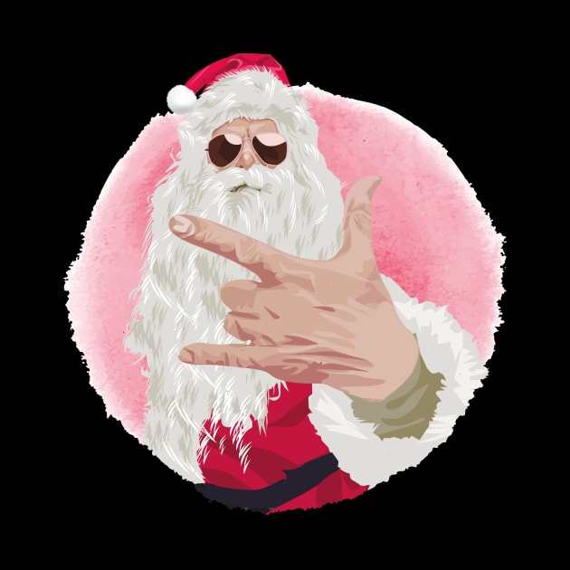 Rock and Roll Santa by MCAL Tees