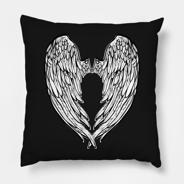 Angels Wings Back Design T-Shirt, Phone Case and Others Pillow by SusanaDesigns