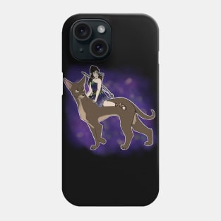 Artemis and her hunting dog Phone Case