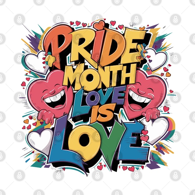 Pride Month Love Is Love LGBTQ LGBTQIA+ by Macphisto Shirts
