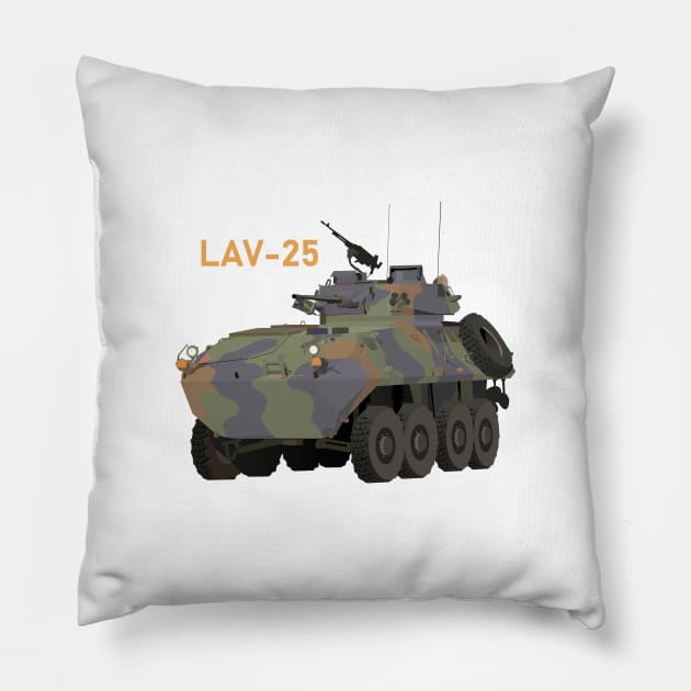 LAV-25 Armored Reconnaissance Vehicle Pillow by NorseTech