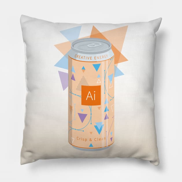 Creative Energy Illustrator Pillow by abtchlr