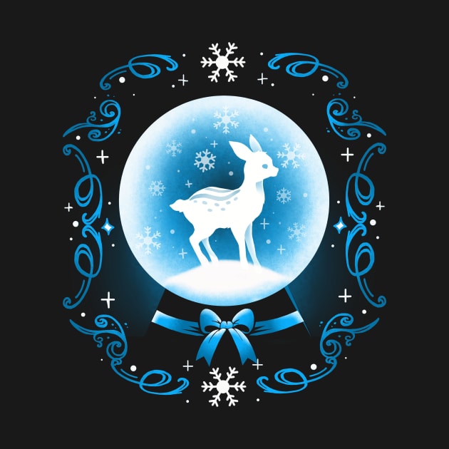 Snow Globe Deer by Vallina84