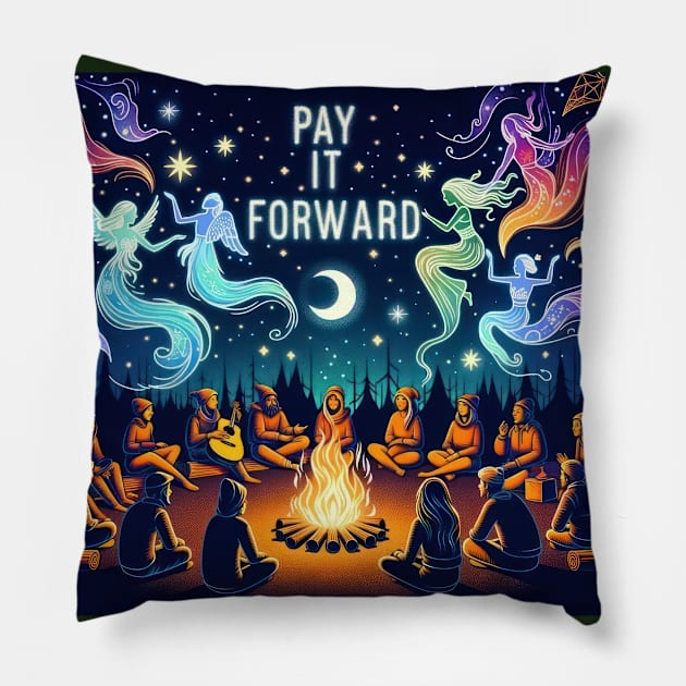 Pay It Forward Pillow by TooplesArt